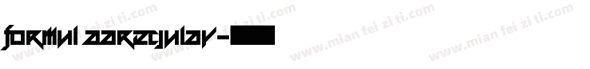 FORMUL AARegular字体转换